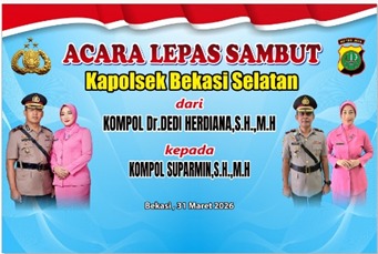 Kompol Suparmin Resmi Jabat Kapolsek Bekasi Selatan, Gantikan Kompol Dedi Herdiana