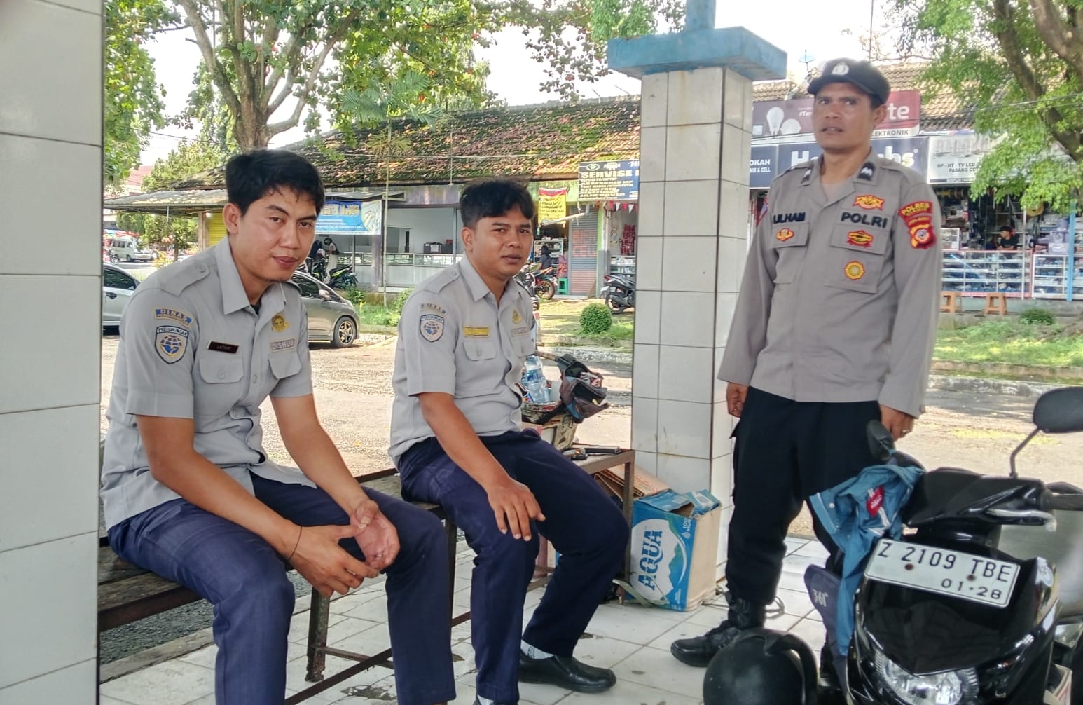 Cipkon Kamtibmas, Polsek Ciamis Datangi dan Koorkom ke Petugas Dishuh Terminal Ciamis