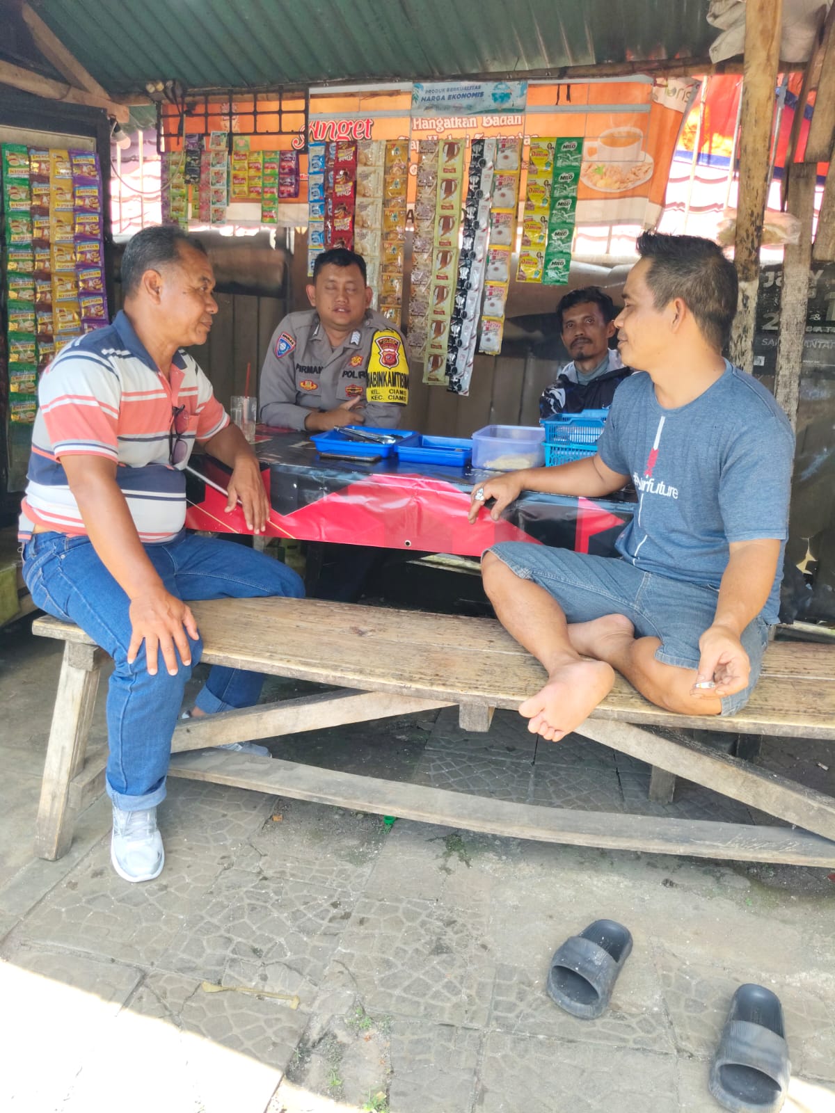 Perkuat Sinergitas, Polsek Ciamis Polres Ciamis Koorkom Kamtibmas Bareng Pengemudi Opang