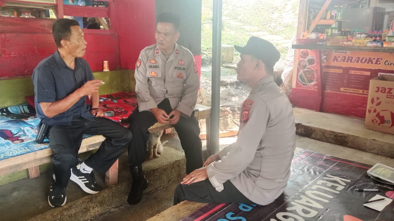 Perkuat Sinergitas, Polsek Ciamis Koorkom Kamtibmas Bersama Kades Pawindan