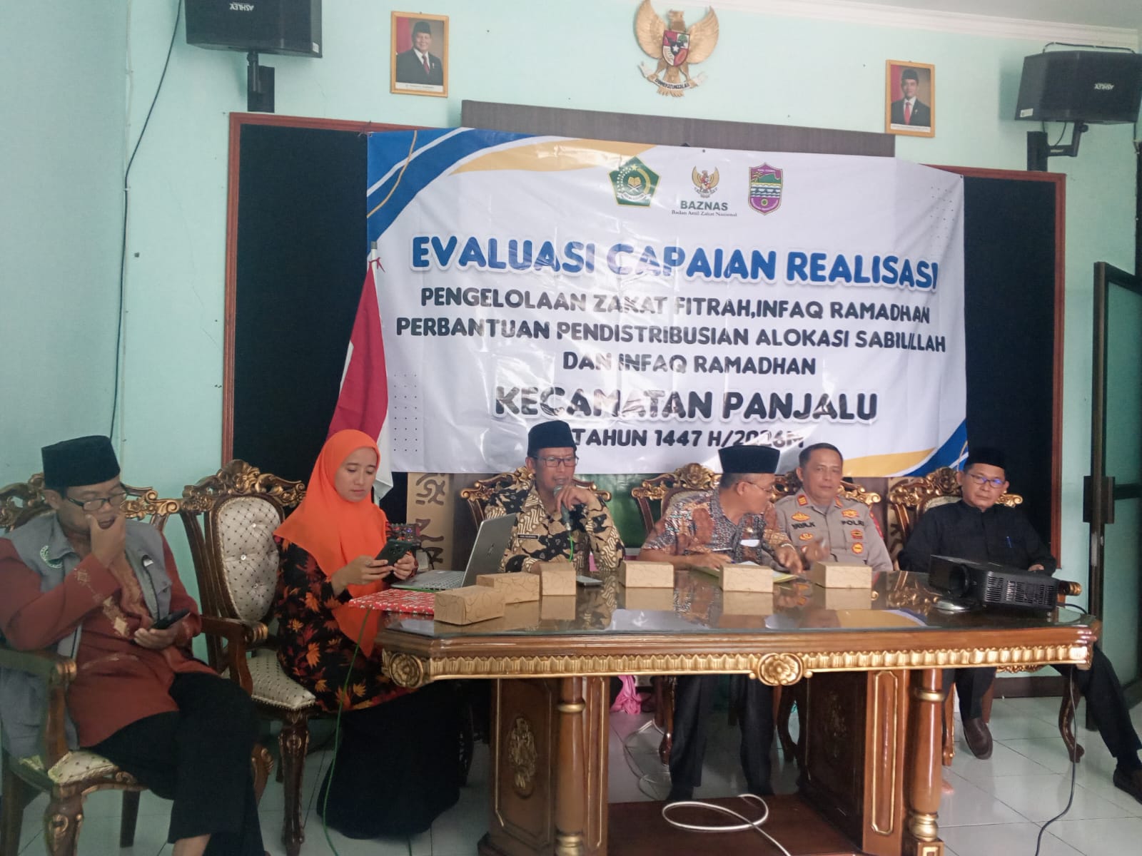 Perkuat Sinergitas, Polsek Panjalu Koorkom Kamtibmas di Acara UPZ Kecamatan Panjalu