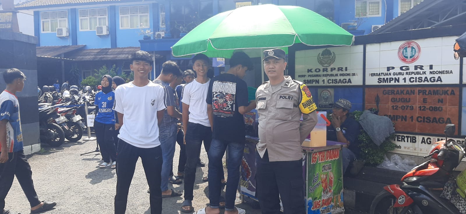 Peran Aktif Polsek Cisaga Amankan Kegiatan FLS3N, O2SN, FTBI, Pentas PAI Komisariat 5 tingkat SMP