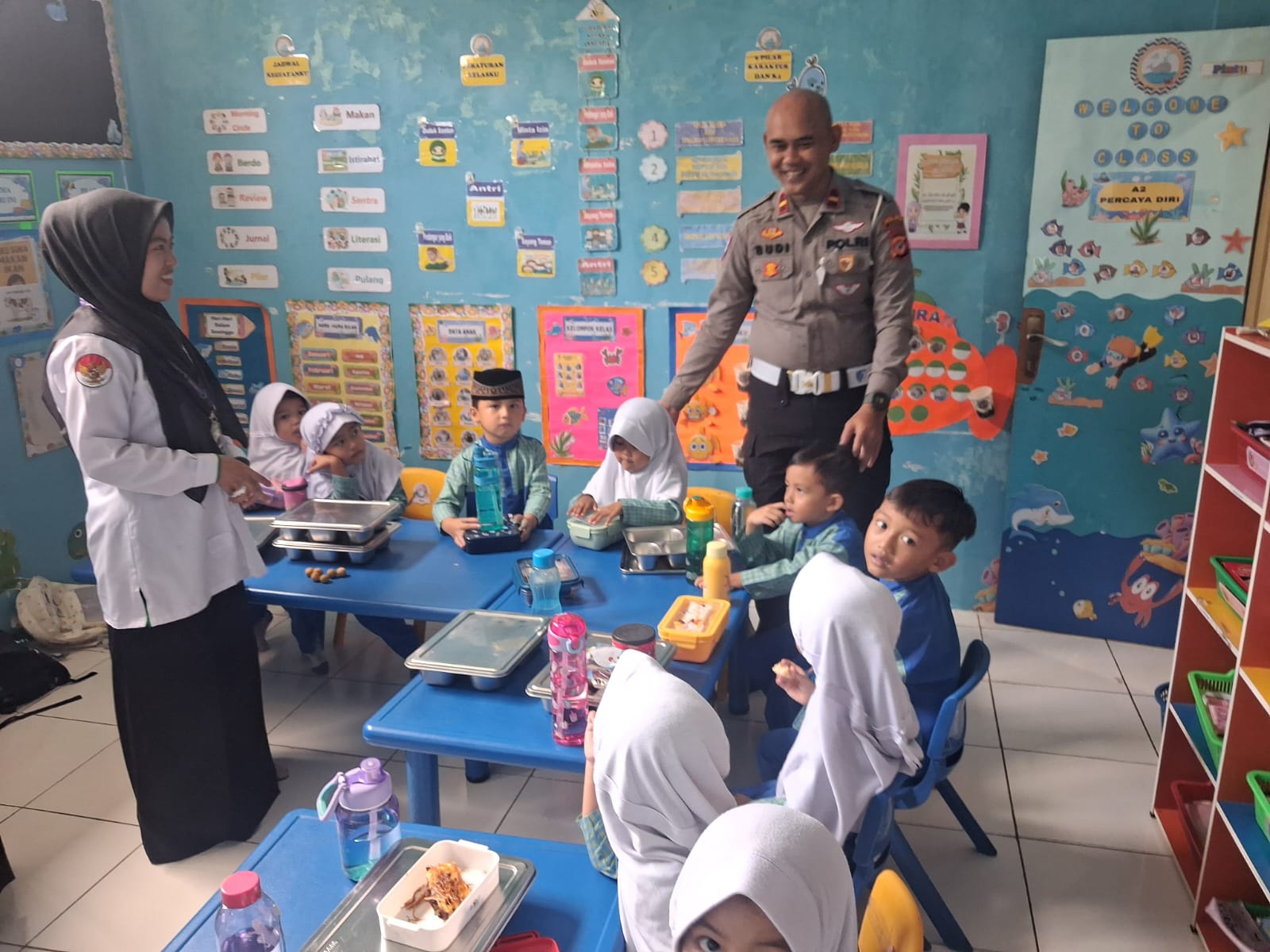 Police Go To School di TK Al-Mu’minin, Satlantas Polres Ciamis Tanamkan Budaya Tertib Lalu Lintas Sejak Dini