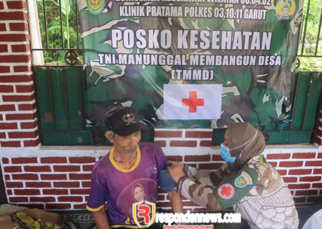 0611/Garut Buka Posko Kesehatan Gratis untuk Warga Desa Mekarmulya