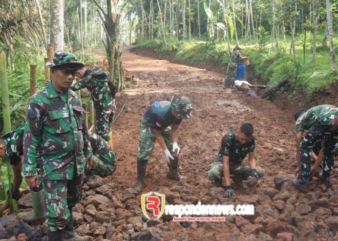 SEMANGAT KERJA KERAS YON TP 890/GARDA SAKTI: MEMBANGUN INFRASTRUKTUR JALAN DI TENGAH HUTAN