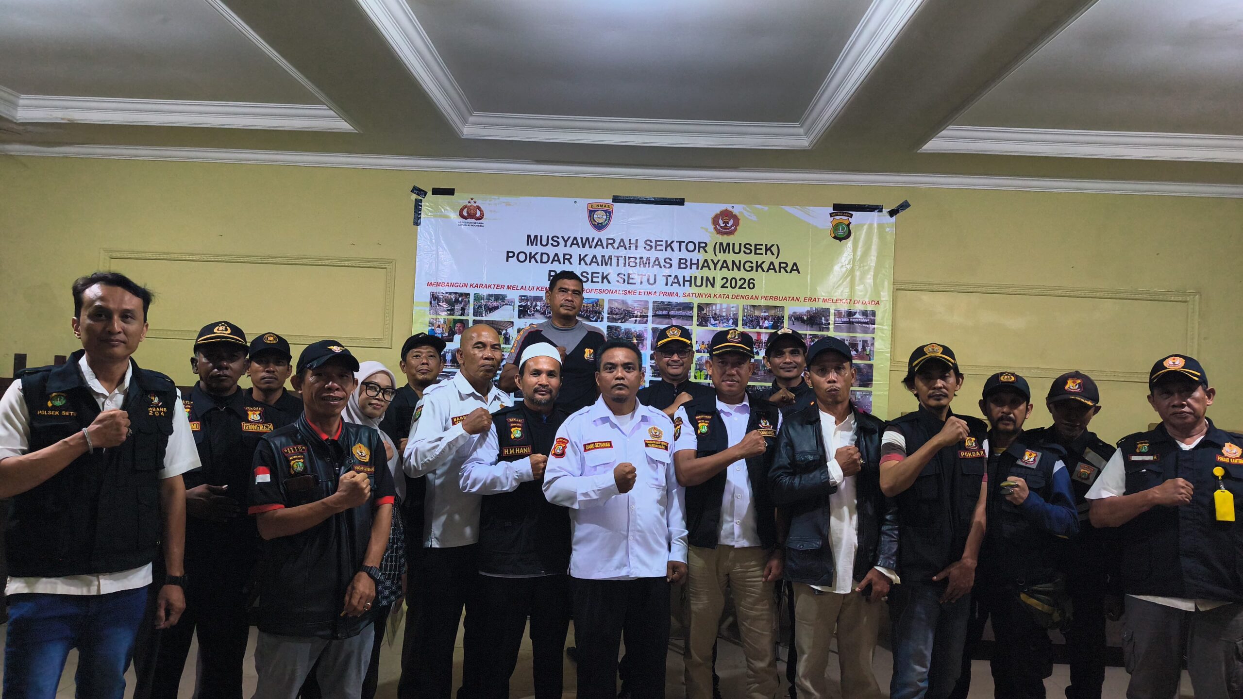 Musyawarah Sektor Setu 2026: Bambang Iswayudi Terpilih Jadi Ketua Pokdarkamtibmas Bhayangkara Periode Baru