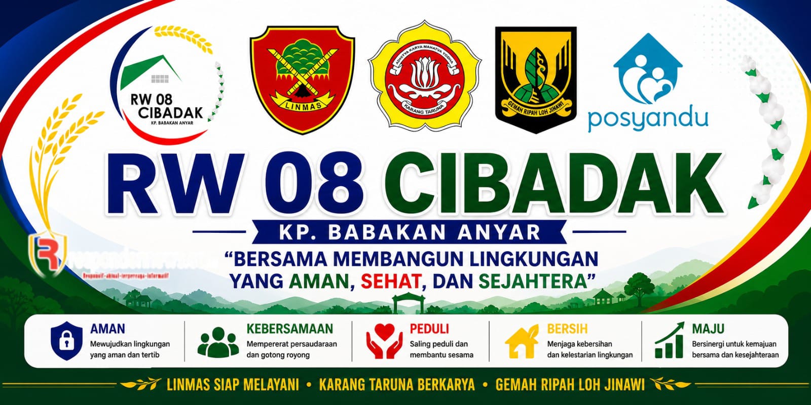 RW 08 Cibadak Kp. Babakan Anyar Gaungkan Semangat “Aman, Sehat, Sejahtera
