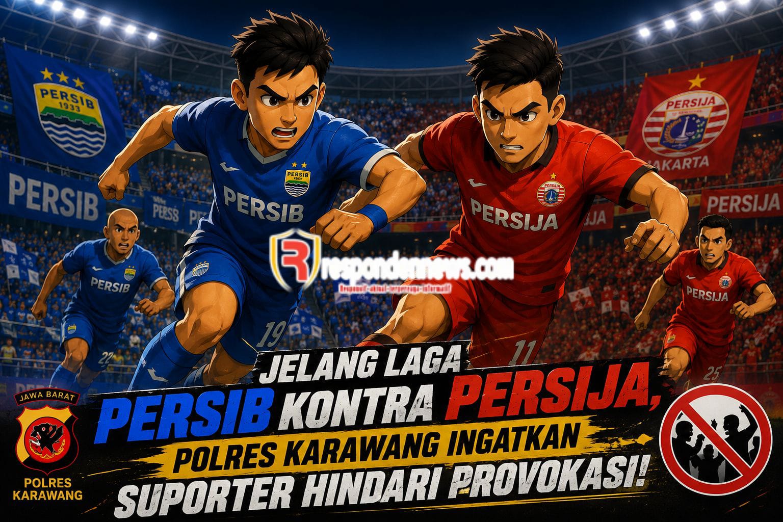 Kapolres Karawang Ajak Warga Nobar Persib vs Persija dengan Aman, Damai, dan Tertib