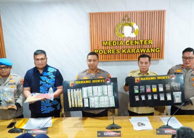 1,4 Kg Sabu dan 9.472 Butir Obat Keras Diamankan Polres Karawang, Kurir Dibayar Rp10 Juta per 100 Gram