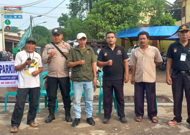 Anggota Pokdarkamtibmas Setu Amankan Lomba Paskibra LKBB SIANTAR 2026 di SMAN 1 Setu