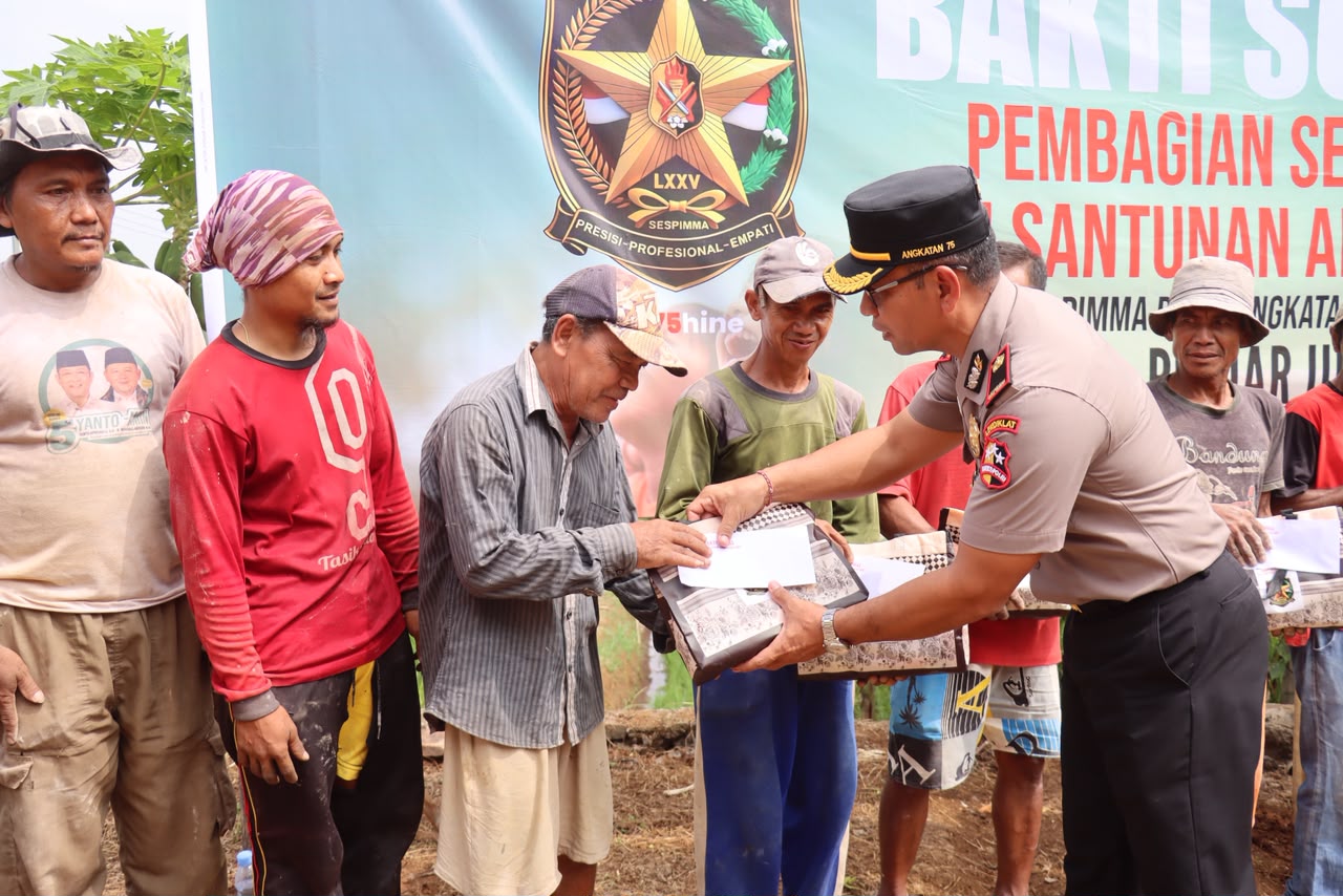 Serdik Sespimma Polri Angkatan 75 Gelar Baksos dan Bantuan Pembangunan Masjid di Wilkum Polres Ciamis