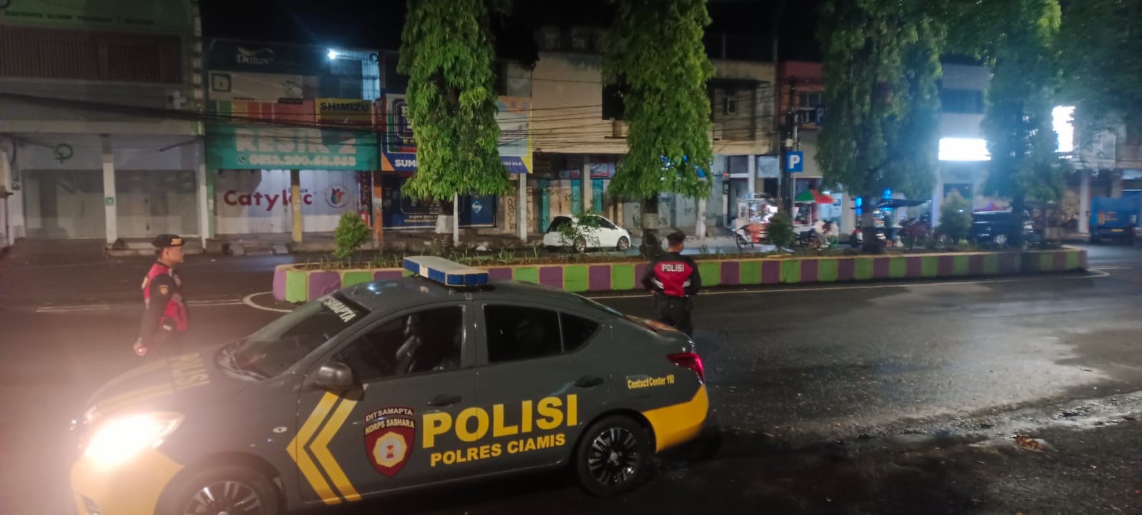 Patroli Biru Sat Samapta Polres Ciamis Tingkatkan Pengawasan Jalur Rawan Kejahatan dan Antisipasi Balap Liar