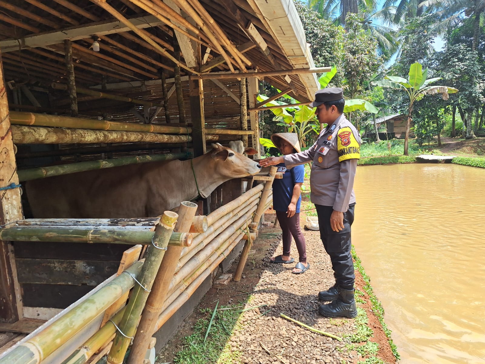 Tingkatkan Sinergitas, Polsek Sukadana Polres Ciamis Koorkom Kamtibmas Bareng Peternak di Salakaria