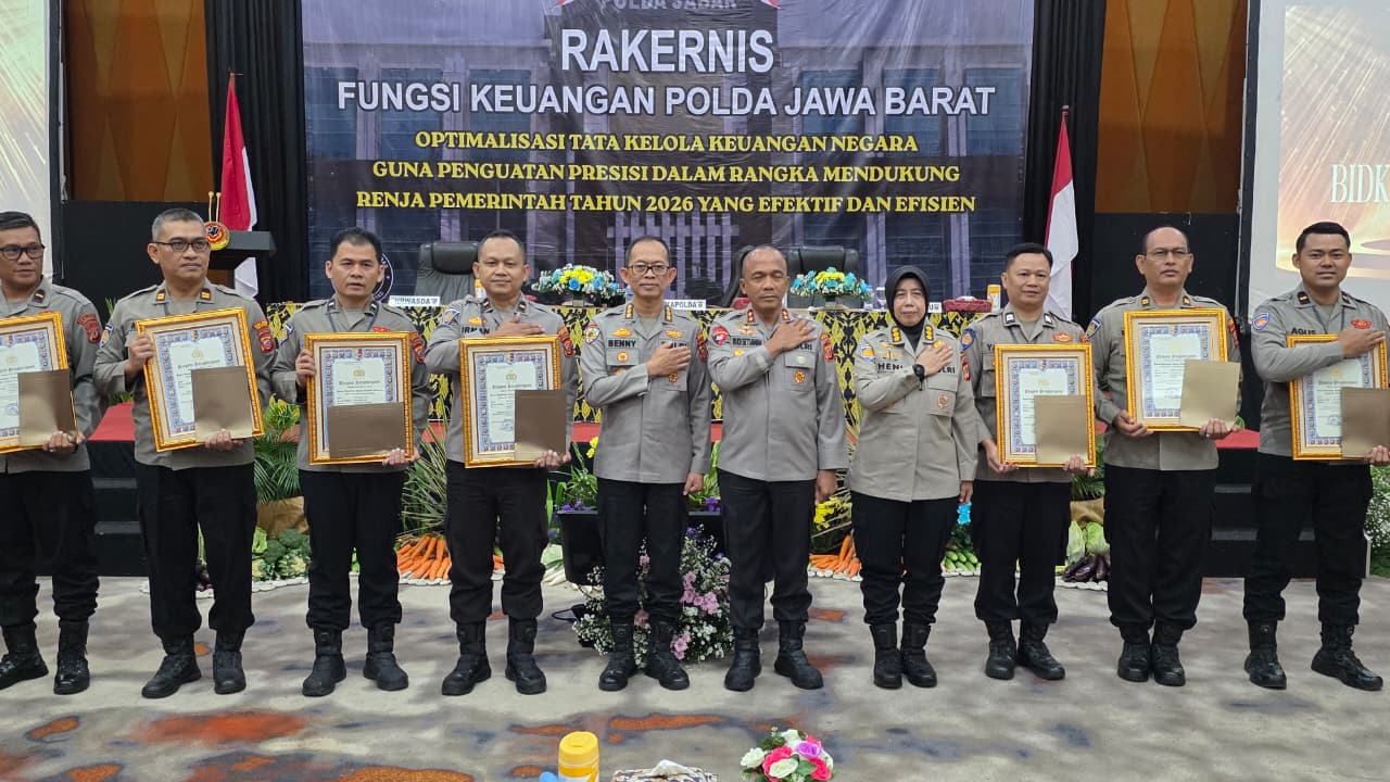 Polres Ciamis Raih Penghargaan pada Rakernis Fungsi Keuangan Polda Jabar Tahun 2026