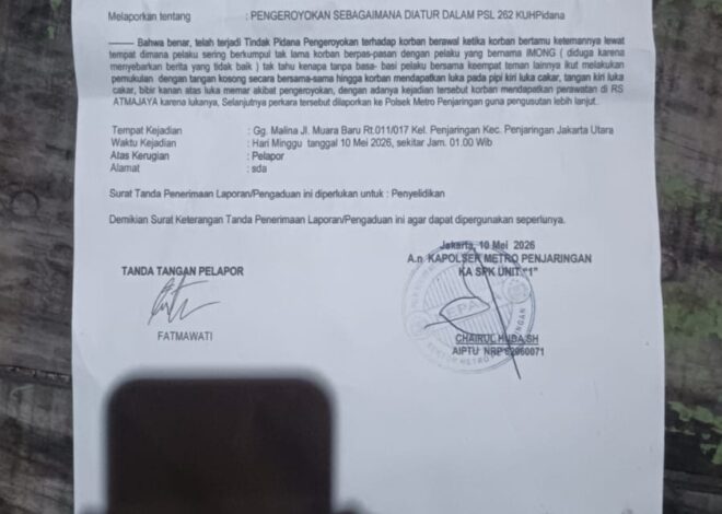 Keluarga Korban Pengeroyokan Penjaringan Desak Polsek Metro Segera Proses Hukum
