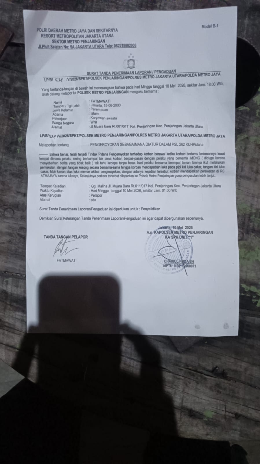 Keluarga Korban Pengeroyokan Penjaringan Desak Polsek Metro Segera Proses Hukum