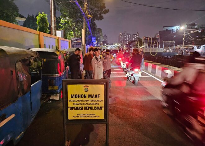 Menutup Celah Kejahatan dari Jalanan, Polsek Kemayoran Intensifkan Razia Stasioner Tengah Malam