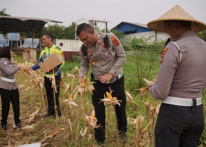 Satlantas Polres Karawang Dukung Program Swasembada Pangan Guna Perkuat Ketahanan Pangan