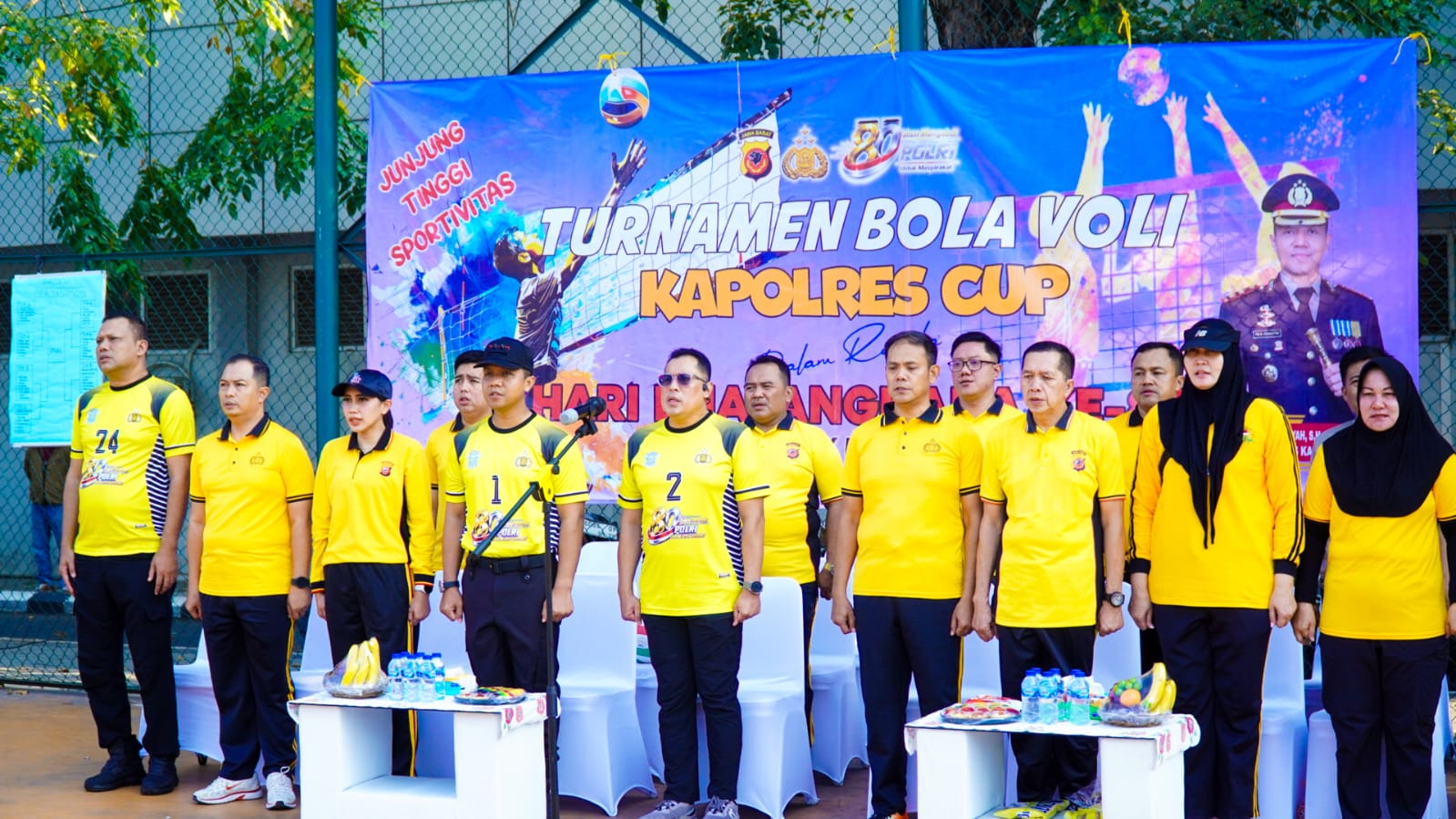 Turnamen Bola Voli Kapolres Cup Meriahkan Hari Bhayangkara ke-80 di GOR Panatayuda