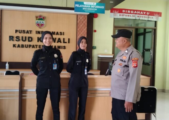 Cipkon Kamtibmas, Polsek Kawali Datangi dan Koorkom ke Satpam RSU Kawali