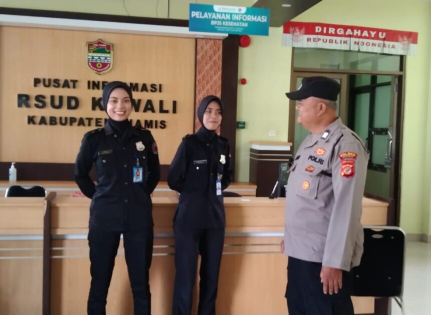 Cipkon Kamtibmas, Polsek Kawali Datangi dan Koorkom ke Satpam RSU Kawali
