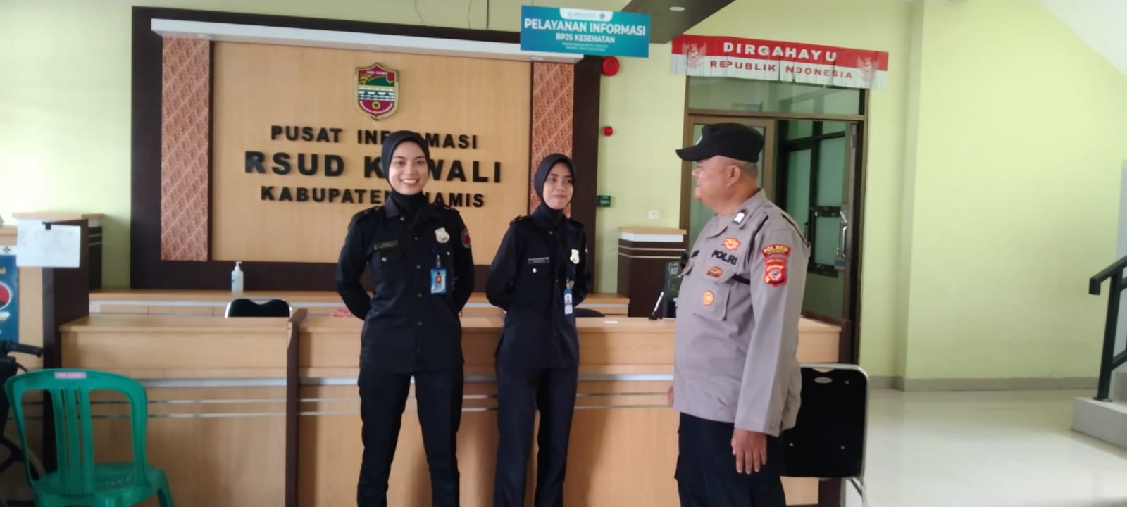 Cipkon Kamtibmas, Polsek Kawali Datangi dan Koorkom ke Satpam RSU Kawali