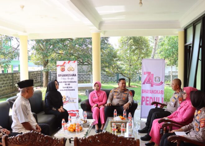 Kapolres Ciamis Laksanakan Anjangsana HUT Bhayangkara ke-80, Wujud Kepedulian kepada Purnawirawan Polri