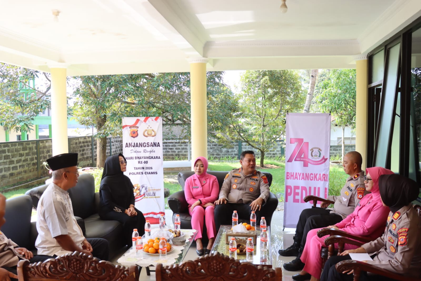 Kapolres Ciamis Laksanakan Anjangsana HUT Bhayangkara ke-80, Wujud Kepedulian kepada Purnawirawan Polri
