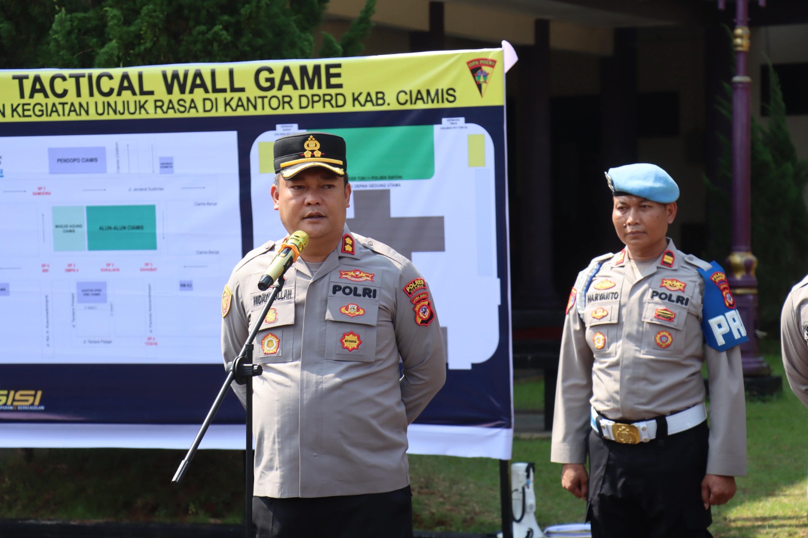 Kapolres Ciamis Pimpin Apel Pengamanan Aksi Unjuk Rasa, Tekankan Pelayanan Humanis dan Persuasif kepada Masyarakat