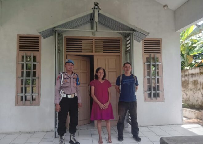 Polsek Lakbok Polres Ciamis Monitoring dan Amankan Kegiatan Ibadah Minggu di Gereja