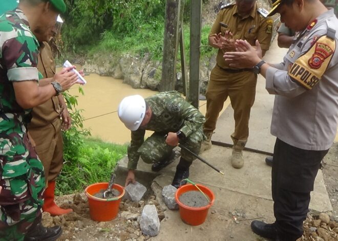 Dandim Beny Syafri Pimpin Peletakan Batu Pertama Jembatan Garuda, Harapan Baru Warga Cibadak