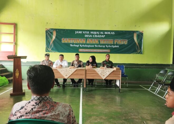 Polsek Ciamis Saksikan Proses Penyaluran Santunan ke Anak Yatim Piatu di Desa Cisadap