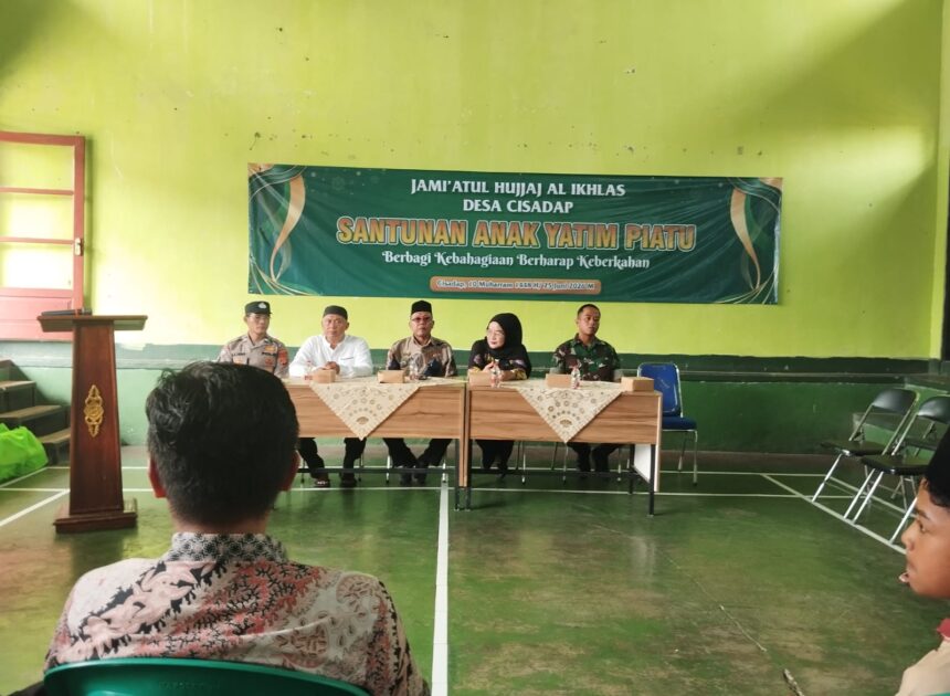 Polsek Ciamis Saksikan Proses Penyaluran Santunan ke Anak Yatim Piatu di Desa Cisadap