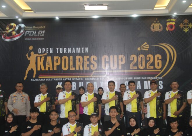 Kapolres Ciamis Buka Open Tournament Bulu Tangkis Kapolres Cup 2026, Pererat Sinergitas Lewat Olahraga