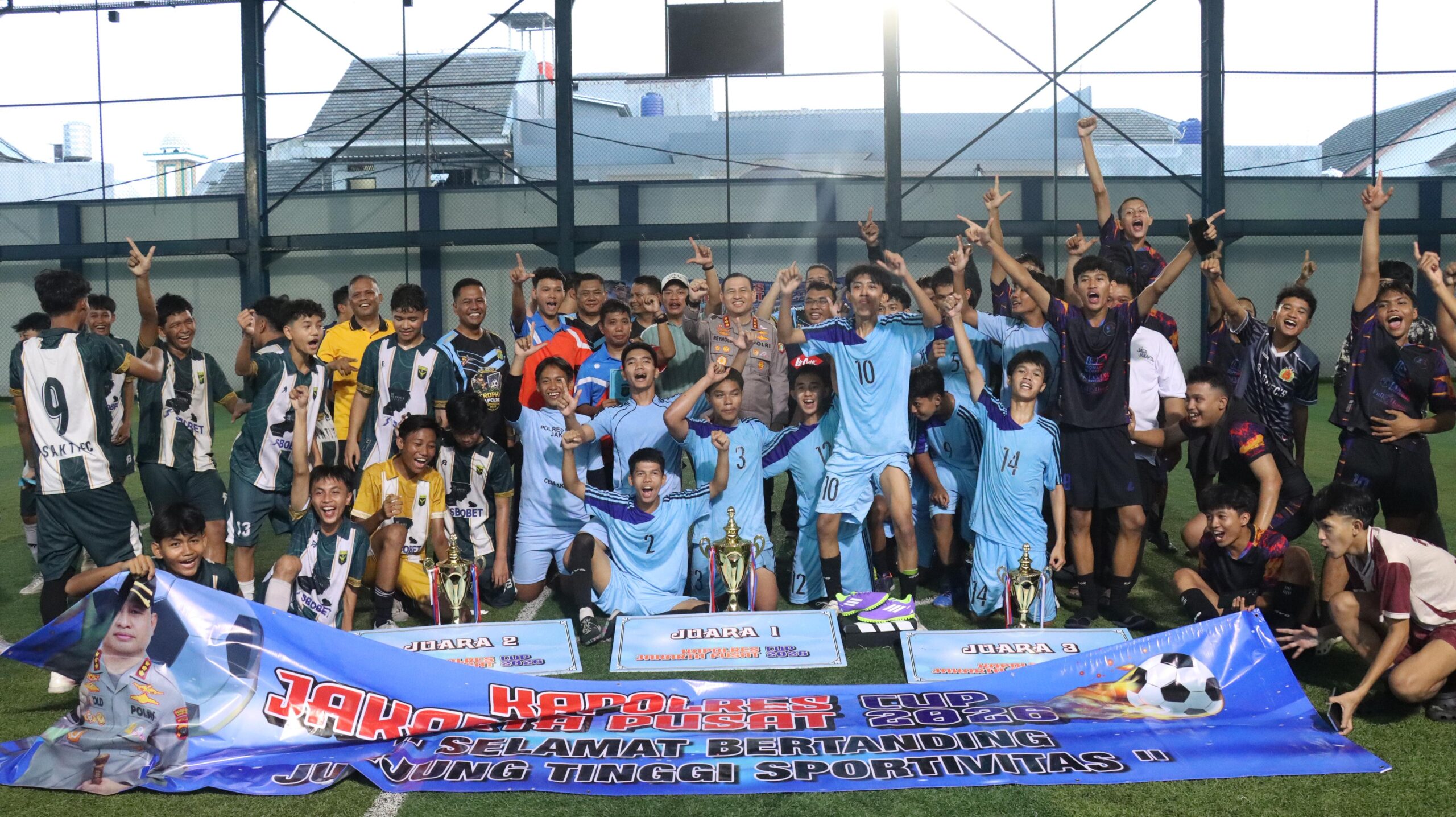 Sambut HUT Bhayangkara Ke-80, Polsek Kemayoran Raih Juara II Turnamen Mini Soccer Kapolres Cup