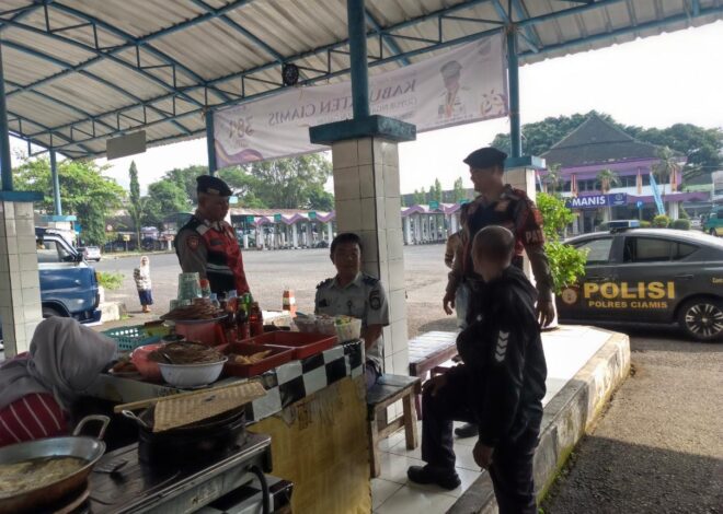 Berantas Aksi Premanisme, Sat Samapta Polres Ciamis Patroli Dialogi ke Kawasan Terminal Ciamis