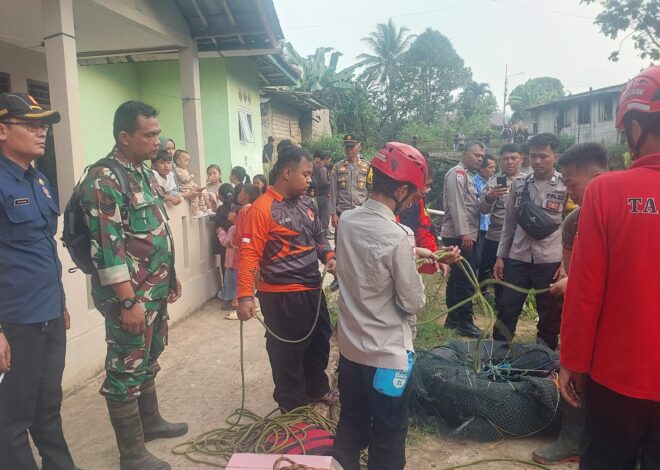 ANAK 5 TAHUN DIDUGA HILANG TERBAWA ARUS SUNGAI CICATIH, POLSEK PARUNGKUDA KERAHKAN PENCARIAN