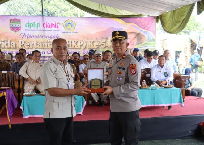 Kapolres Ciamis Raih Penghargaan KTNA atas Dedikasi Mendukung Kemajuan dan Kesejahteraan Petani