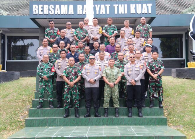 Sinergi TNI–Polri Makin Kokoh, Dandim 0607 Sambut Kunjungan Kerja Kapolres Sukabumi Kota