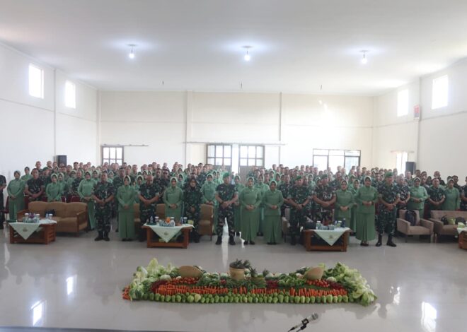 Dandim 0611/Garut Berikan Pengarahan kepada Prajurit dan Persit, Tekankan Pentingnya Membangun Keluarga Bahagia