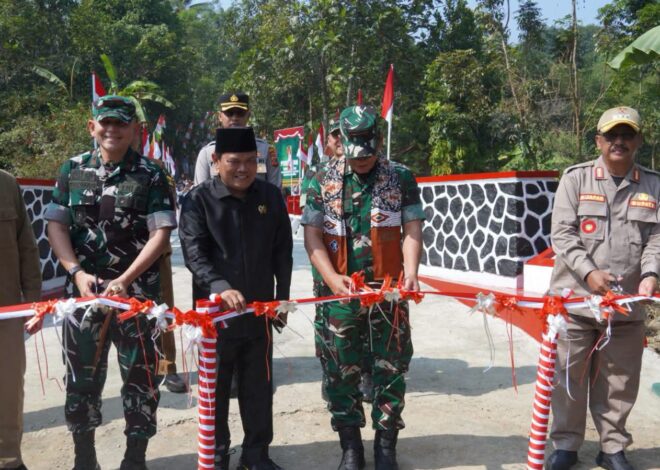 Kolaborasi TNI dan Rakyat, Jembatan Garuda Suci di Cikembar Rampung 35 Hari