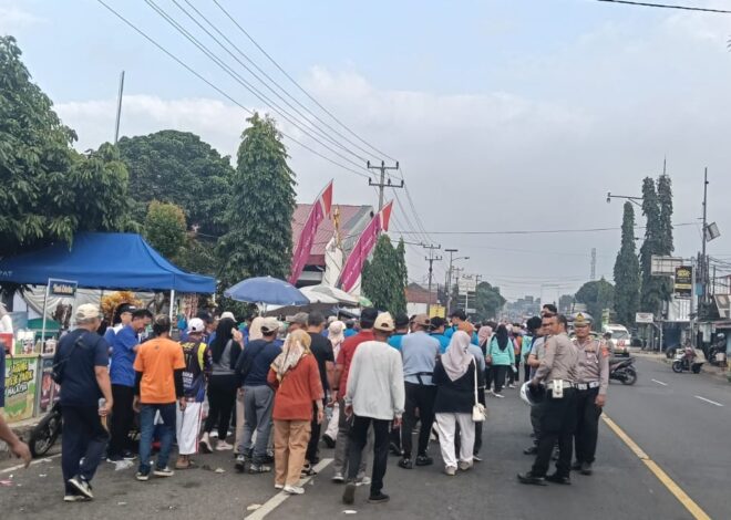 Cipkon Kamtibmas, Polres Ciamis Siagakan Personel Pengamanan Jalan Sehat HUT Koperasi ke 79