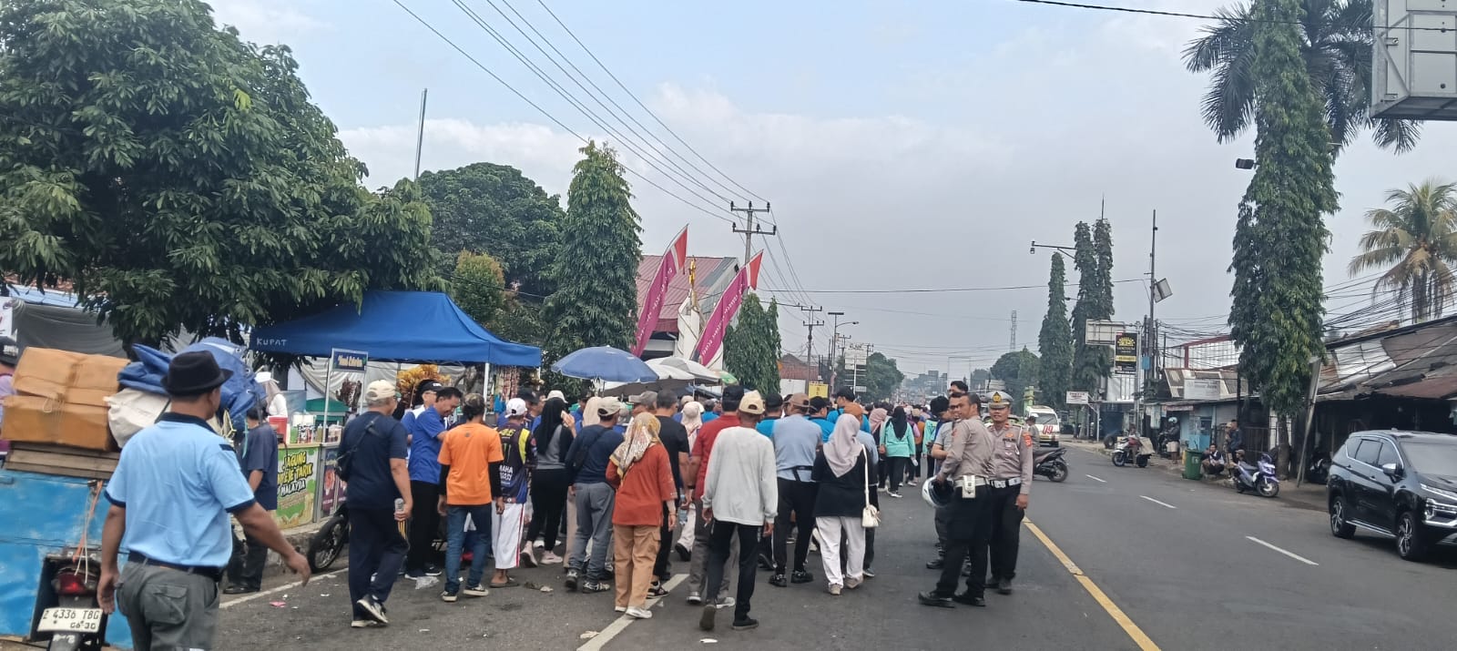 Cipkon Kamtibmas, Polres Ciamis Siagakan Personel Pengamanan Jalan Sehat HUT Koperasi ke 79