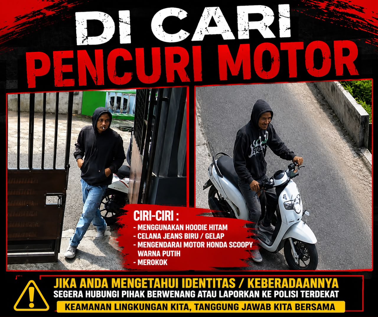 3 Kali Percobaan Pencurian Motor Terjadi Bersamaan di Kp. Cilangen Kiarajangkung, 1 Unit Raib