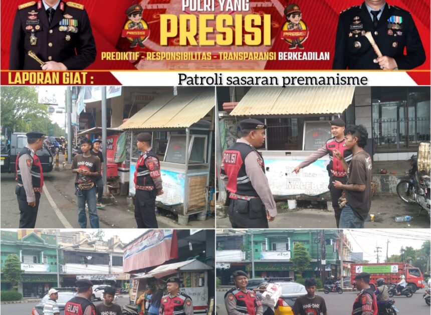 Berantas Aksi Premanisme, Sat Samapta Polres Ciamis Patroli Dialogi Jalanan Padat Lalu Lintas