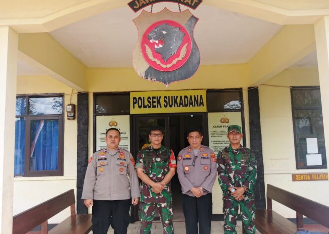 Polsek Sukadana Perkuat Soliditas TNI-Polri untuk Menjaga Stabilitas Kamtibmas di Wilayah Ciamis