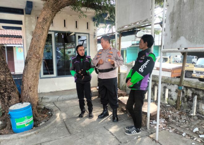 Perkuat Sinergitas, Kapolsek Ciamis Datangi Pengemudi Ojeg Online Koorkom Kamtibmas