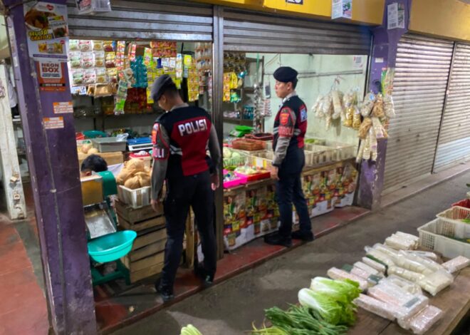 Sat Samapta Polres Ciamis Laksanakan Patroli Pemantauan Harga dan Ketersediaan Bahan Pokok di Pasar Imbanagara untuk Jaga Stabilitas Pangan