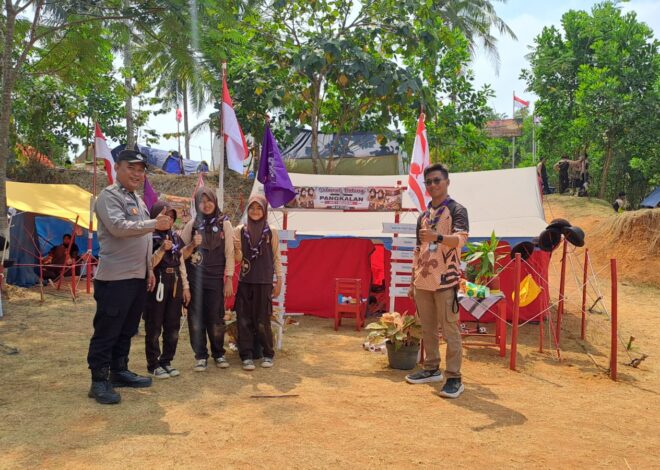 Polsek Cisaga Pantau Lomba Tingkat Regu Pramuka Penggalang II Tambaksari di Cisaga