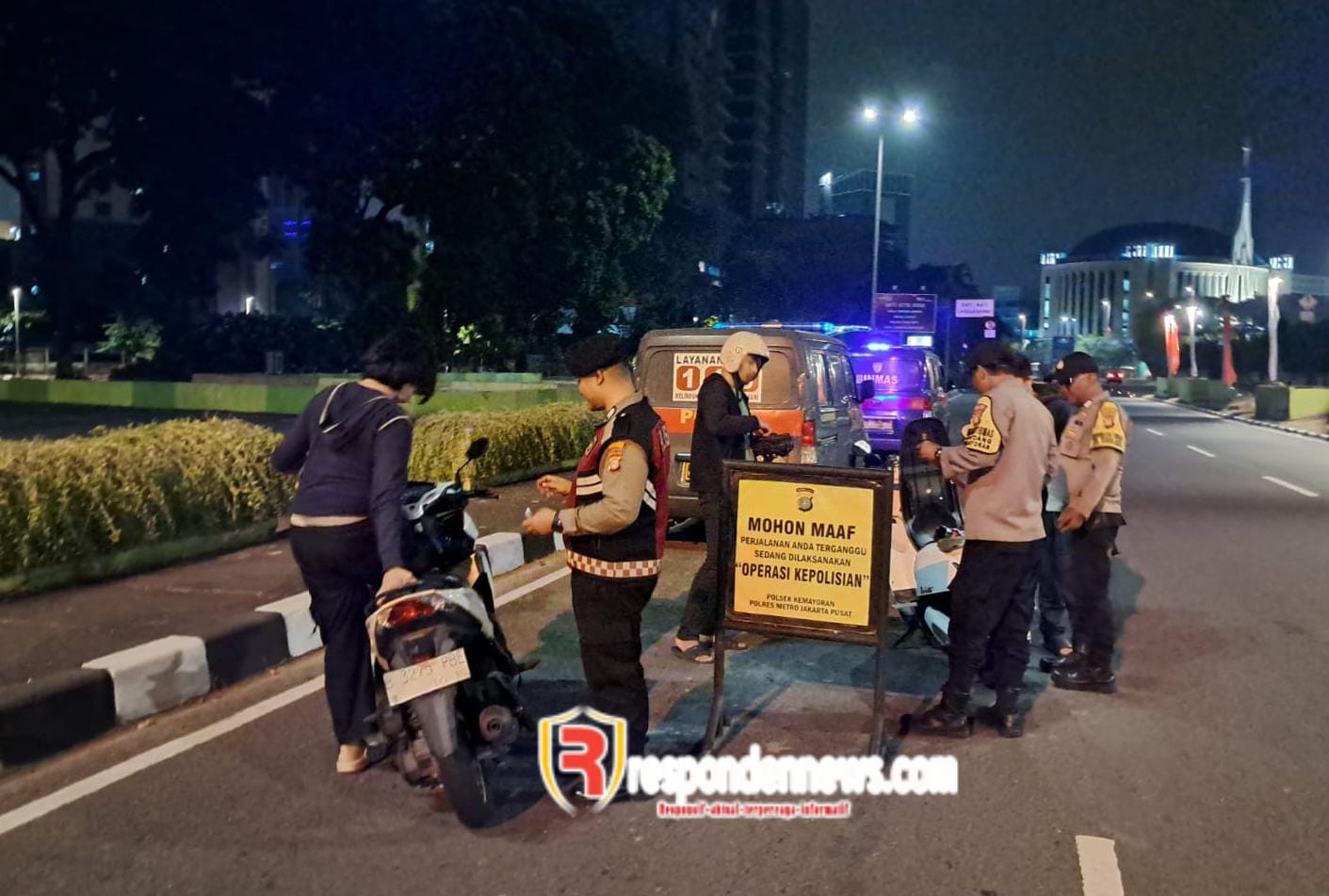 Polsek Kemayoran Gempur Kejahatan Malam Hari, Operasi Cipta Kondisi Secara Stasioner Persempit Gerak Pelaku Kriminal